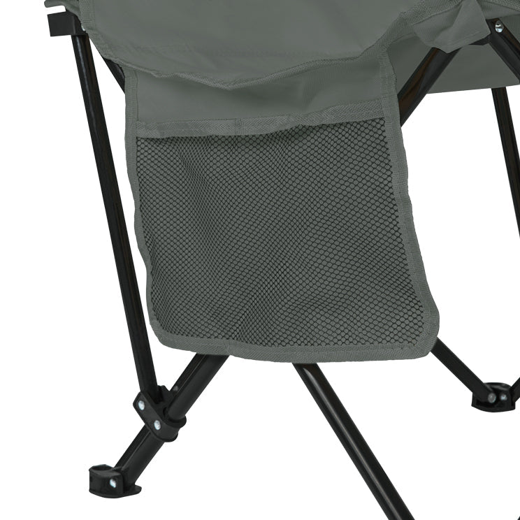 VirtuFit Foldable Camping Chair with Footrest - Grey