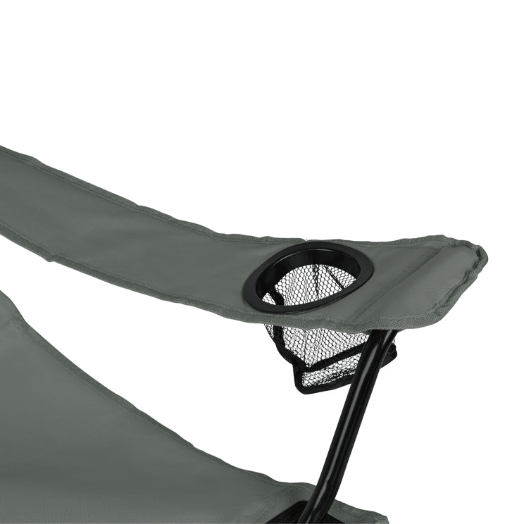 VirtuFit Foldable Camping Chair with Footrest - Grey