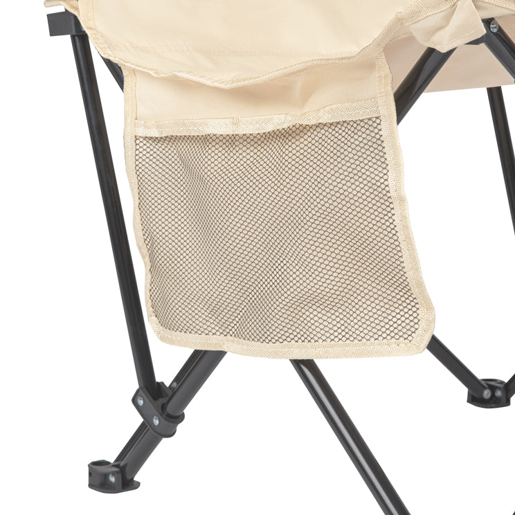 VirtuFit Campingstoel opvouwbaar met voetsteun - Strandstoel  - Beige