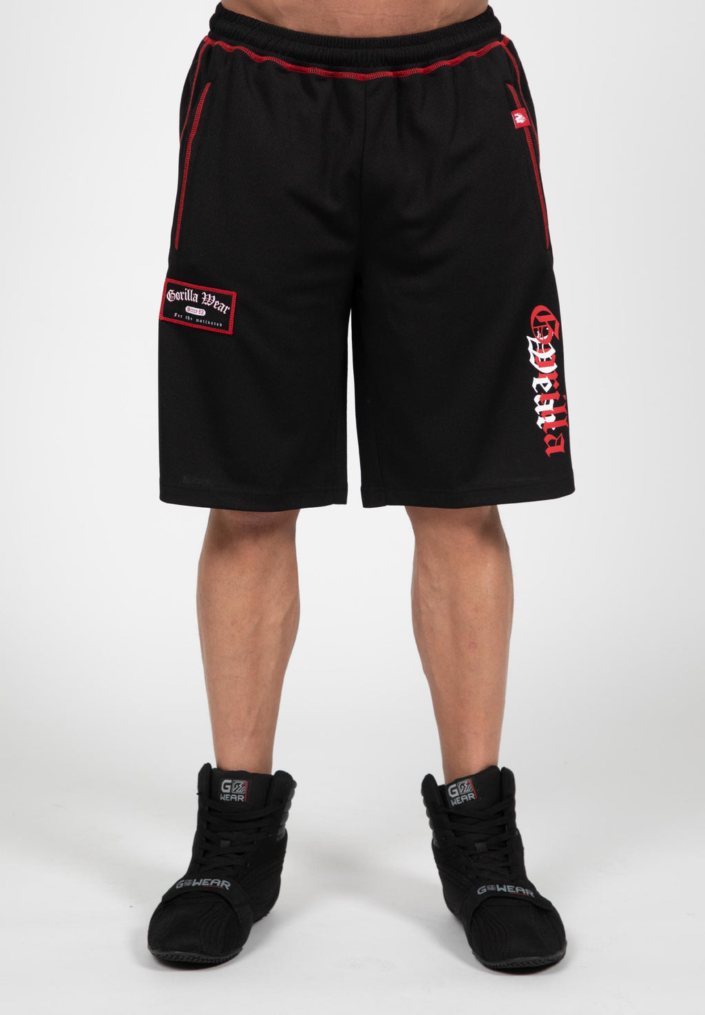 Gorilla Wear Marlow Mesh Shorts - Black/Red