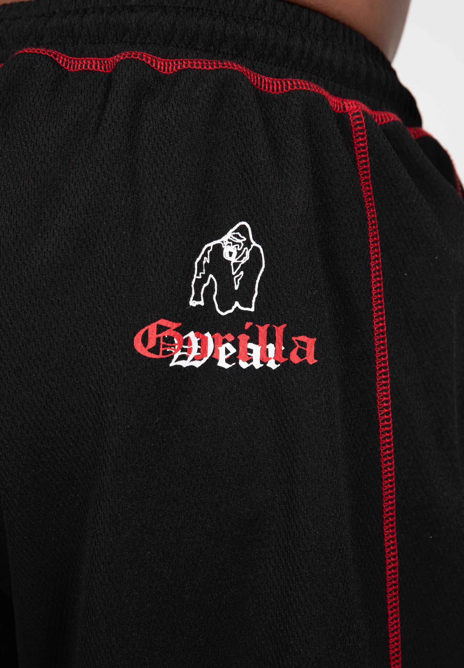 Gorilla Wear Marlow Mesh Shorts - Black/Red