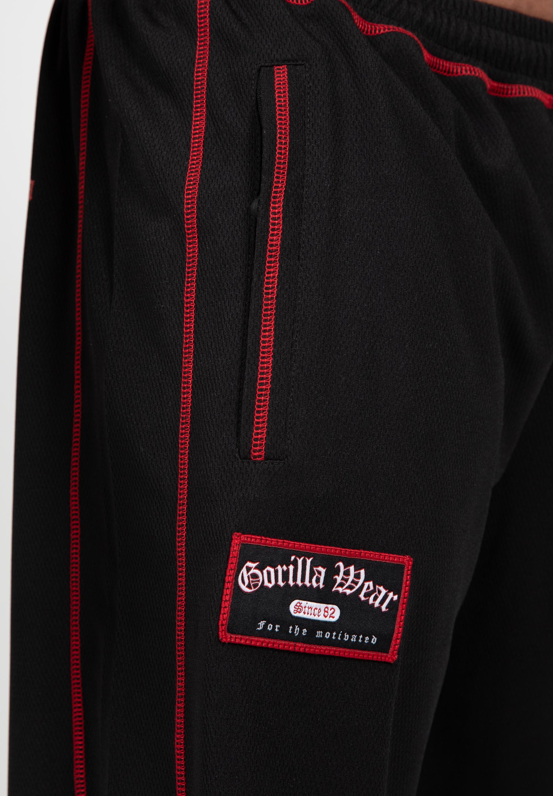 Gorilla Wear Marlow Mesh Shorts - Black/Red