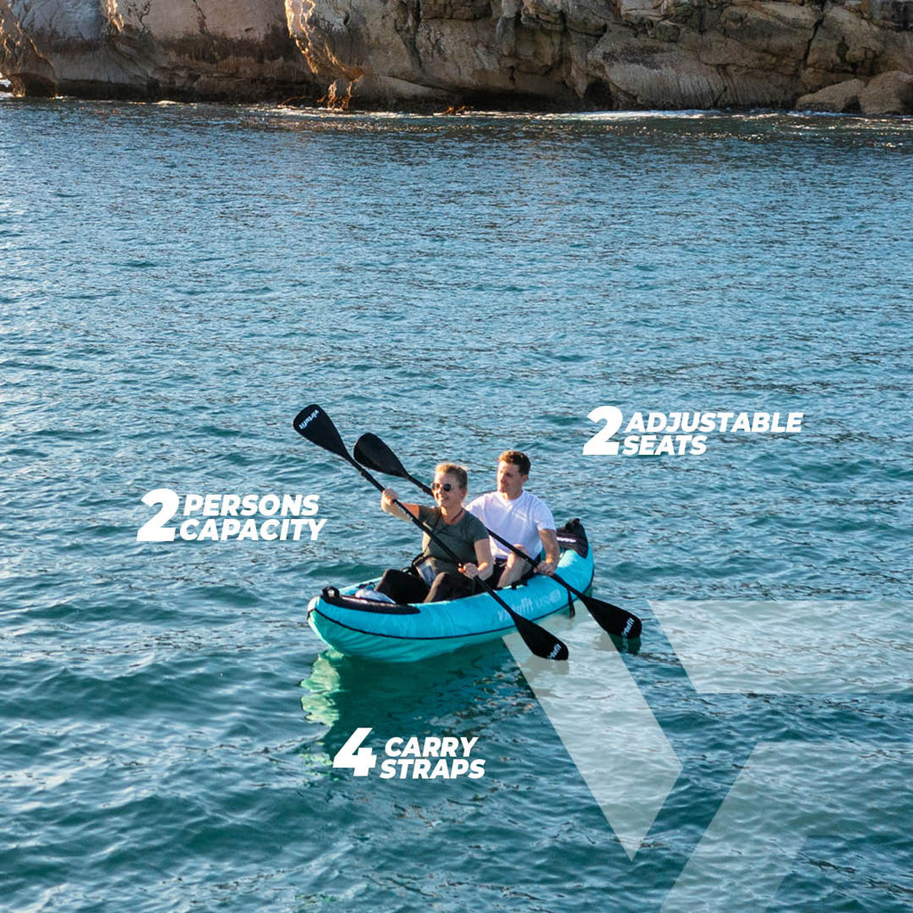 VirtuFit Kayak 335 - Turquoise - With Kayak seats and carrying bag