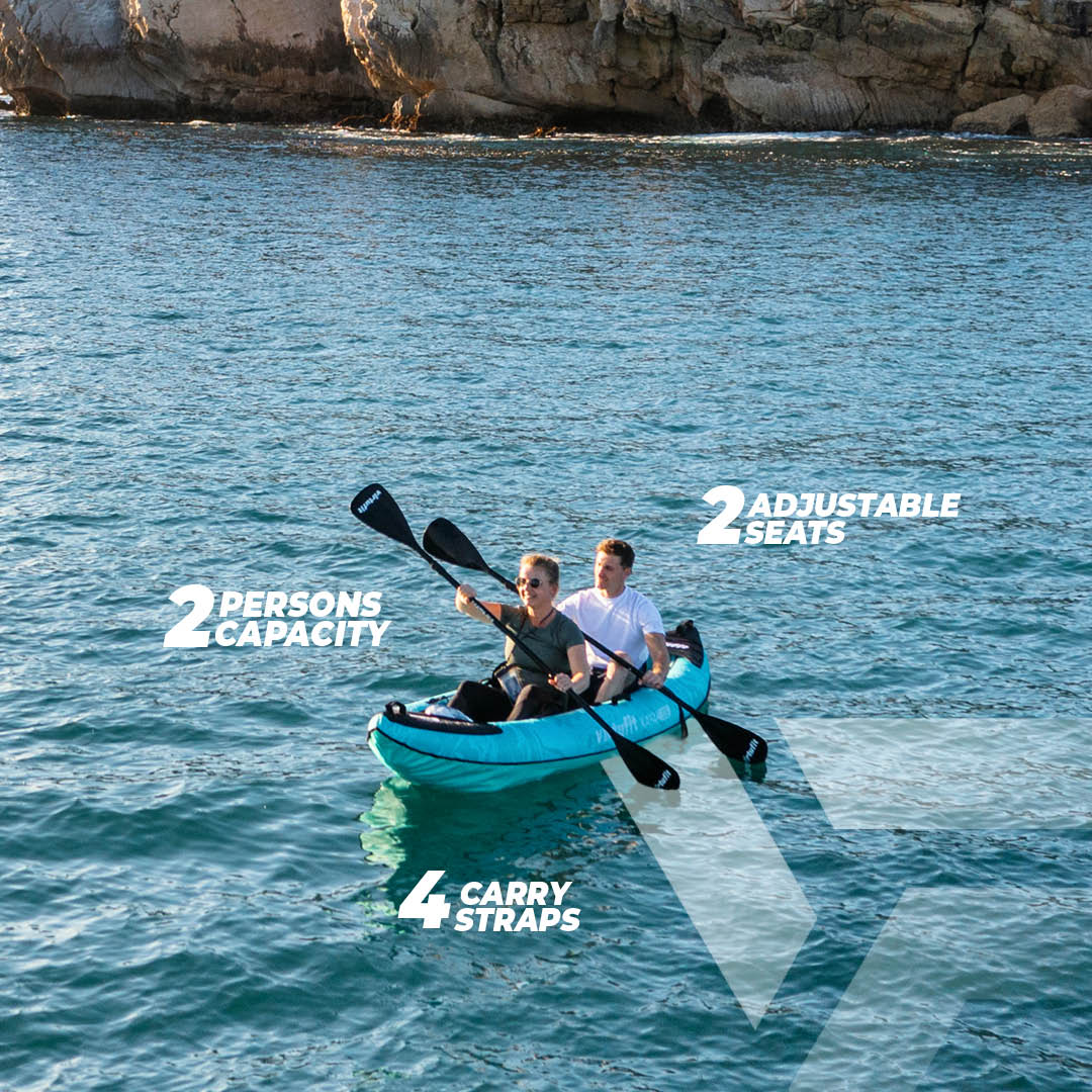 VirtuFit Kayak 335 - Turquoise - With Kayak seats and carrying bag