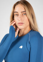 Gorilla Wear Hilton Seamless Cropped Long Sleeve - Blauw