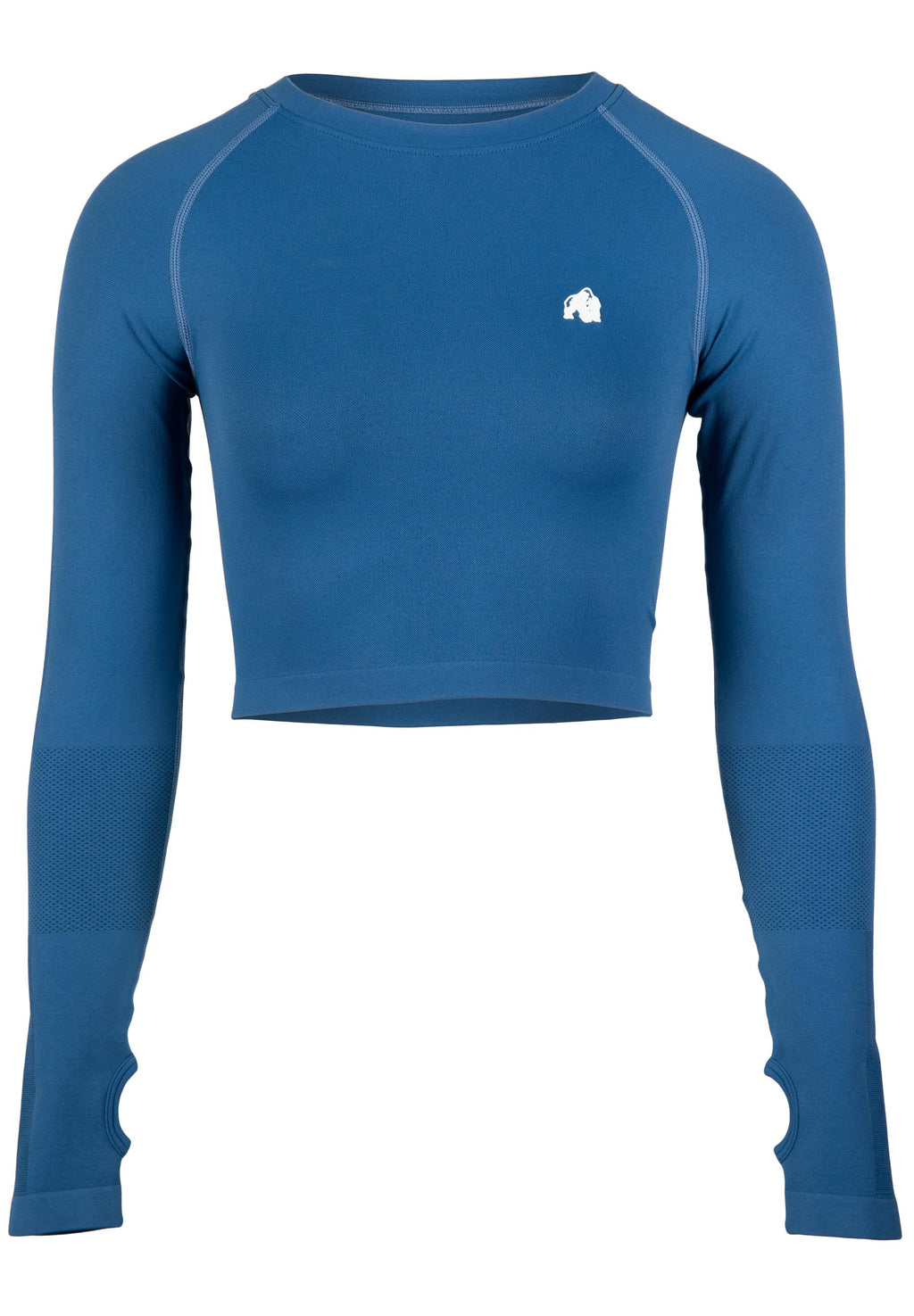 Gorilla Wear Hilton Seamless Cropped Long Sleeve - Blauw