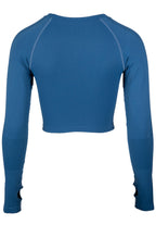 Gorilla Wear Hilton Seamless Cropped Long Sleeve - Blauw
