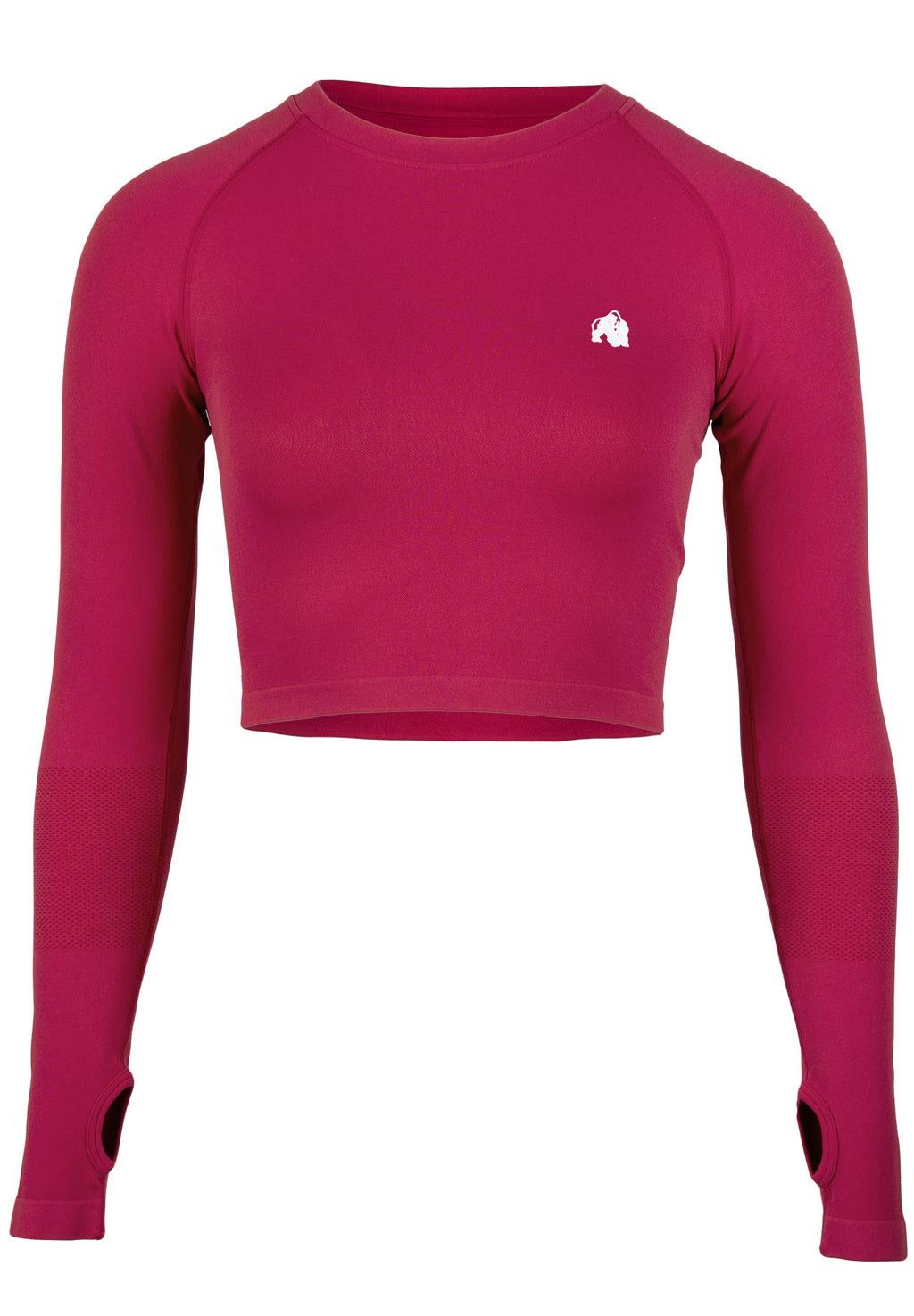 Gorilla Wear Hilton Seamless Cropped Long Sleeve - Fuchsia
