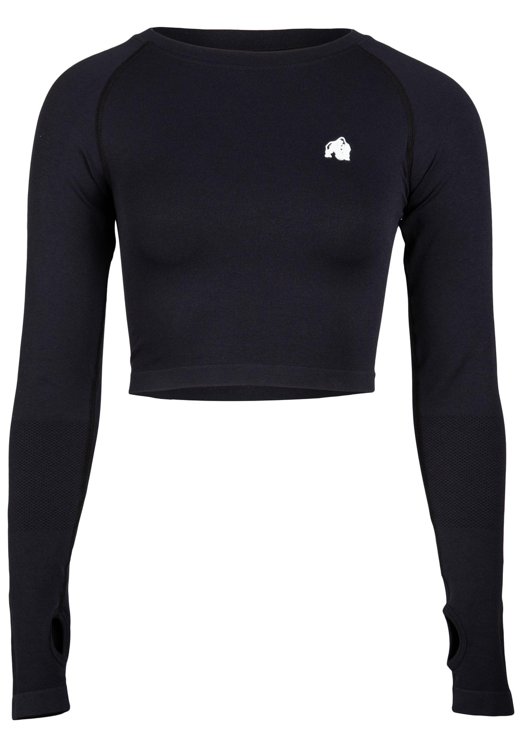 Gorilla Wear Hilton Seamless Cropped Long Sleeve - Black