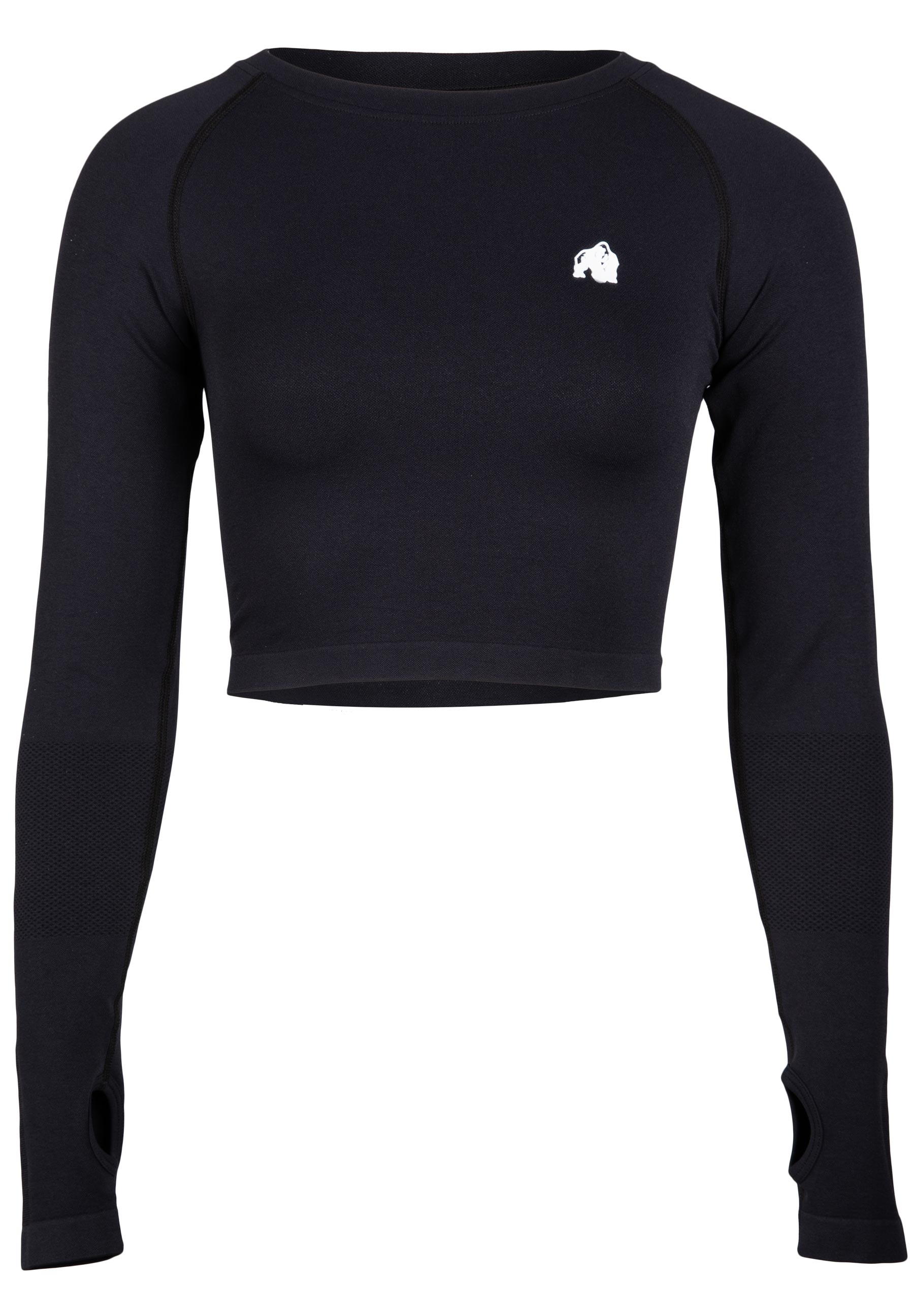 Gorilla Wear Hilton Seamless Cropped Long Sleeve - Black