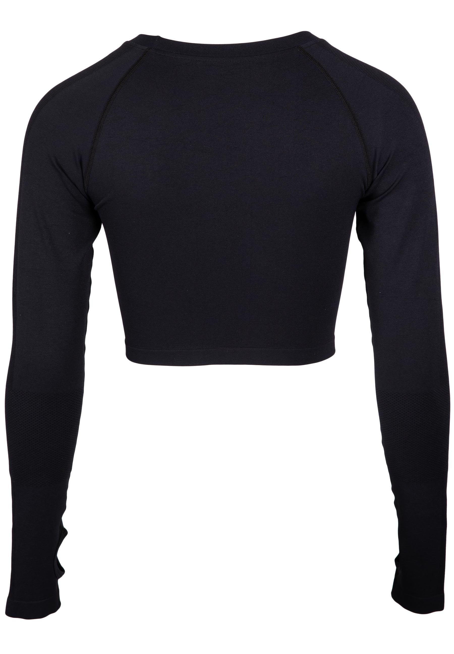 Gorilla Wear Hilton Seamless Cropped Long Sleeve - Black