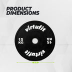 VirtuFit Bumper Plate - Olympische Halterschijf van Rubber - 50 mm - 15 kg