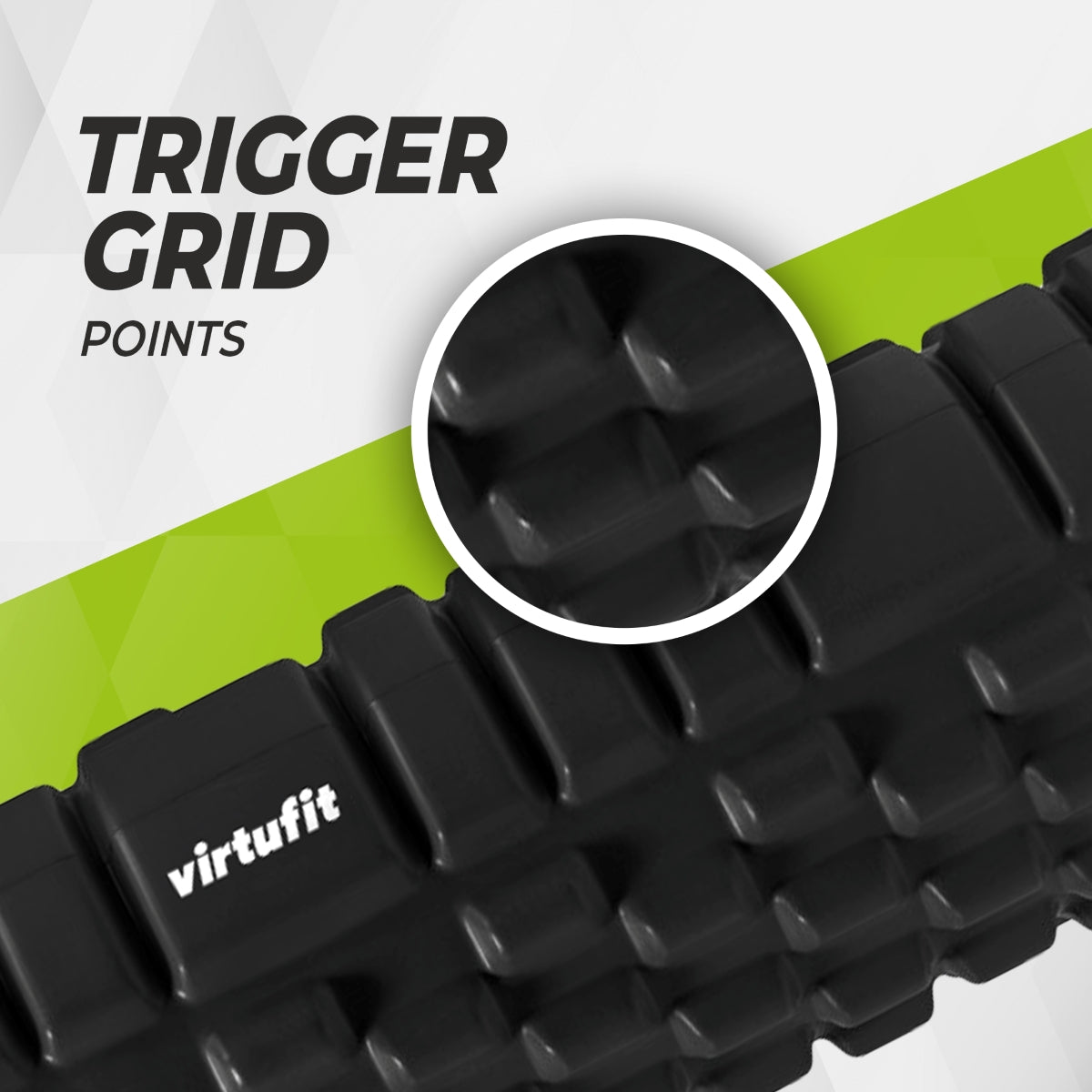 VirtuFit Grid Foam Roller - 33 cm - Black
