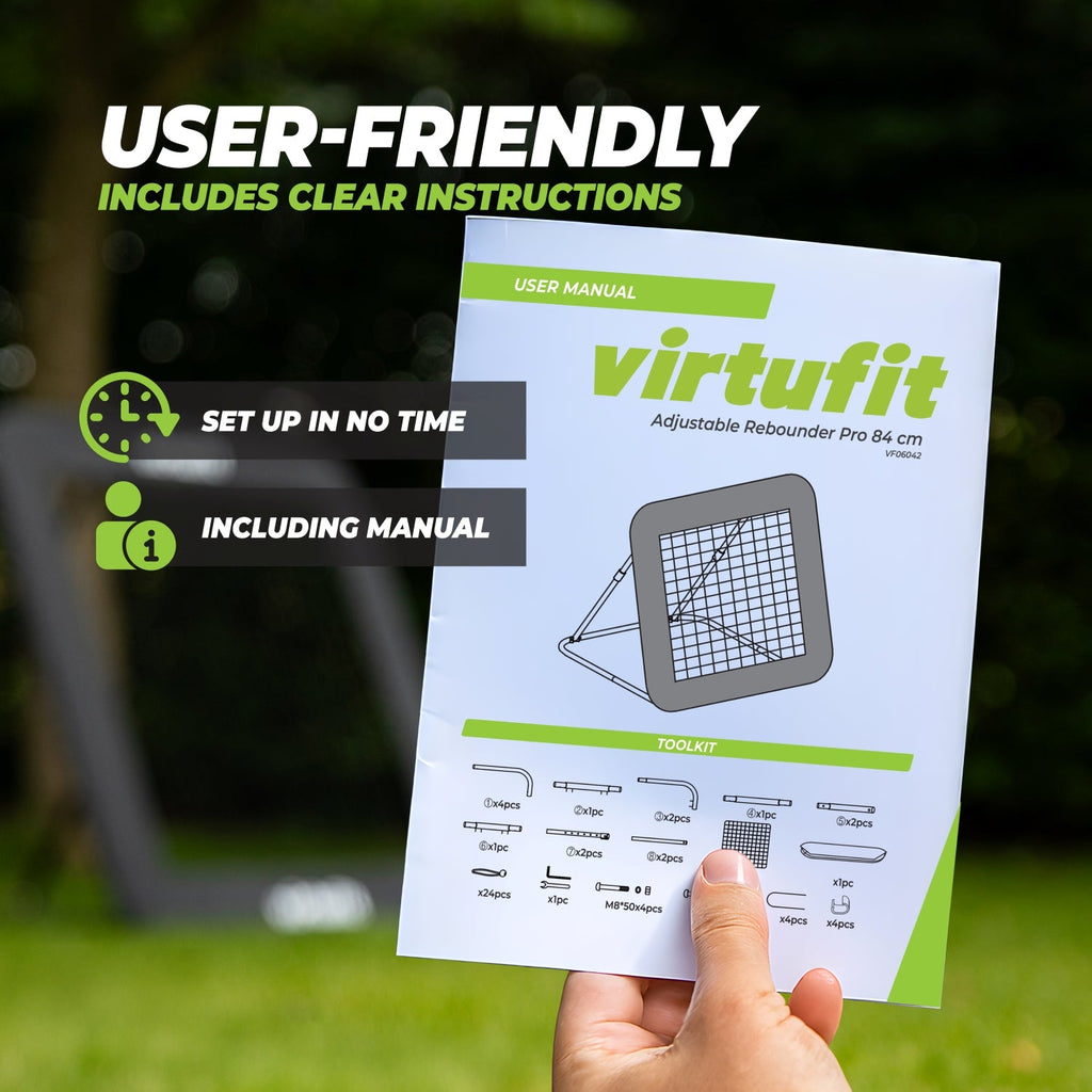 VirtuFit Adjustable Rebounder Pro - 84 x 84 cm