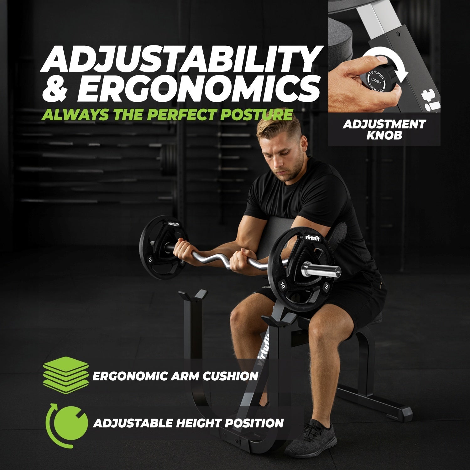 VirtuFit Preacher Curl Station