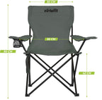 VirtuFit Foldable Camping Chair - Grey