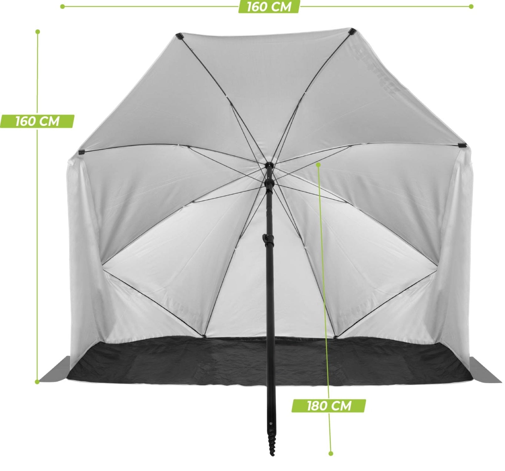 VirtuFit Beach Parasol With Windshield