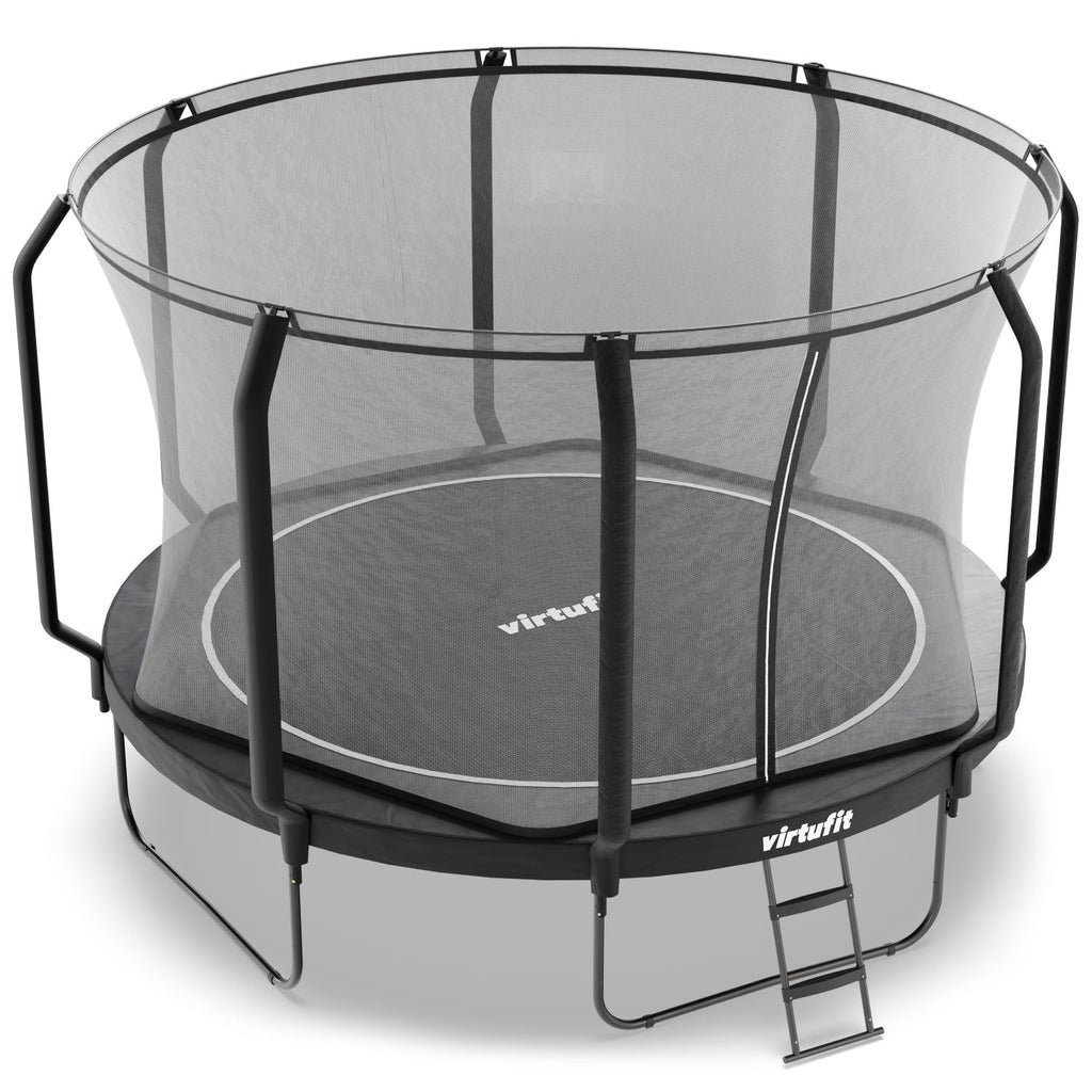 VirtuFit Premium Trampoline with Safety Net - Black - 366 cm
