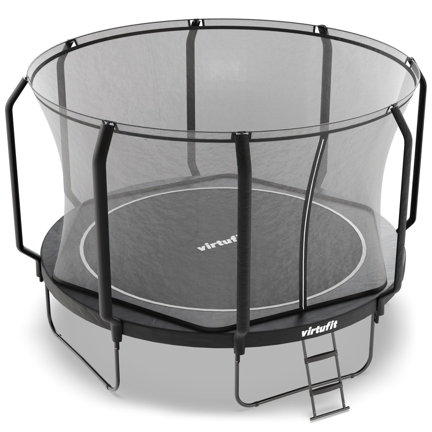 VirtuFit Premium Trampoline with Safety Net - Black - 366 cm