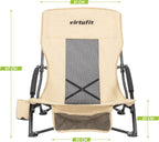 VirtuFit Foldable Beach Chair - Beige