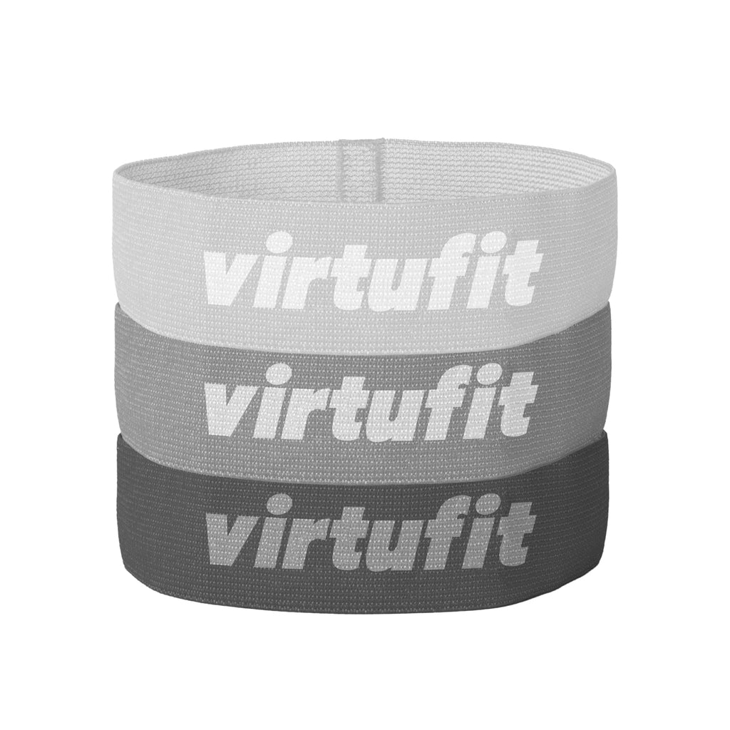 VirtuFit Mini Resistance Bands set - Cotton - 3 Pieces- with Carry Bag