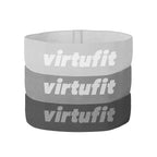 VirtuFit Mini Resistance Bands set - Cotton - 3 Pieces- with Carry Bag