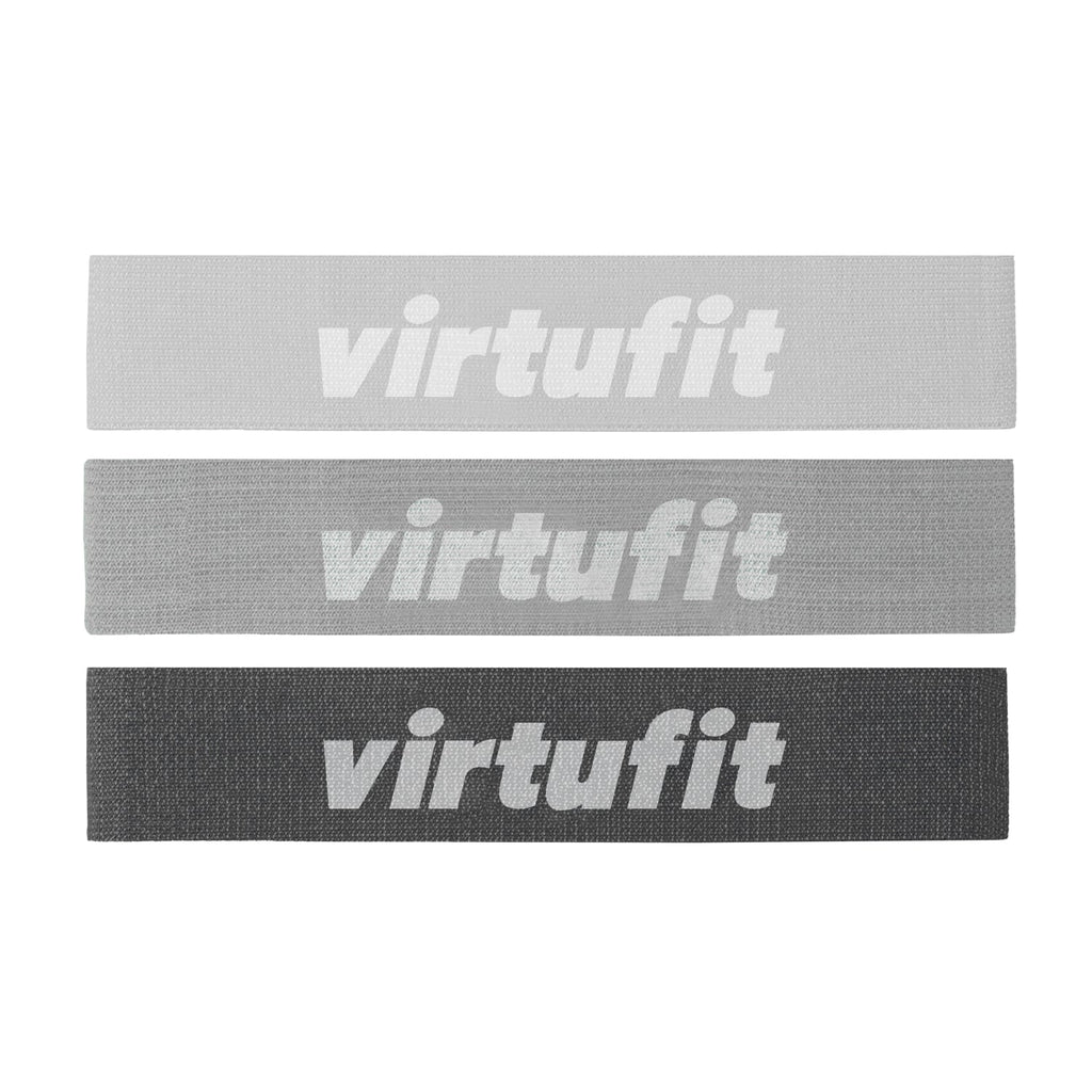 VirtuFit Mini Resistance Bands set - Cotton - 3 Pieces- with Carry Bag