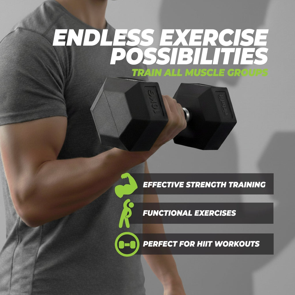 VirtuFit Hexa Dumbbell Pro - 8 kg - Per Stuk