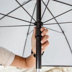 VirtuFit Beach Parasol With Windshield - Black