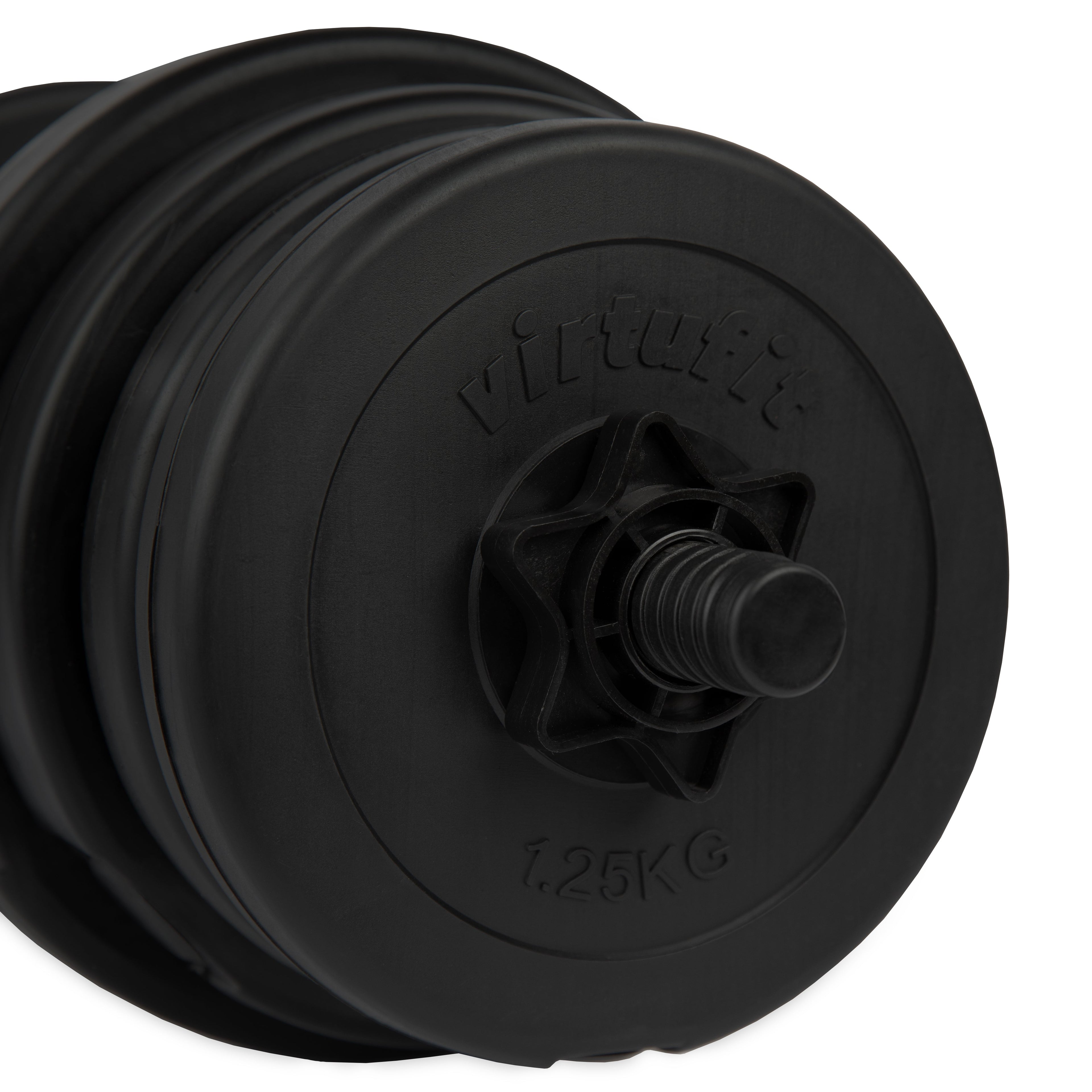 VirtuFit Verstelbare Dumbbellset - 2 in 1 Set - 30 kg - Vinyl - Tweedekans