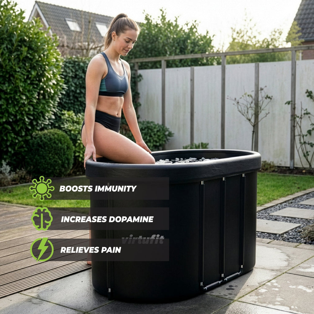 The VirtuFit Oval Ice Bath - Anthracite - 500 Litres