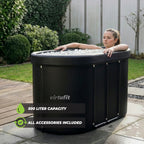 The VirtuFit Oval Ice Bath - Anthracite - 500 Litres