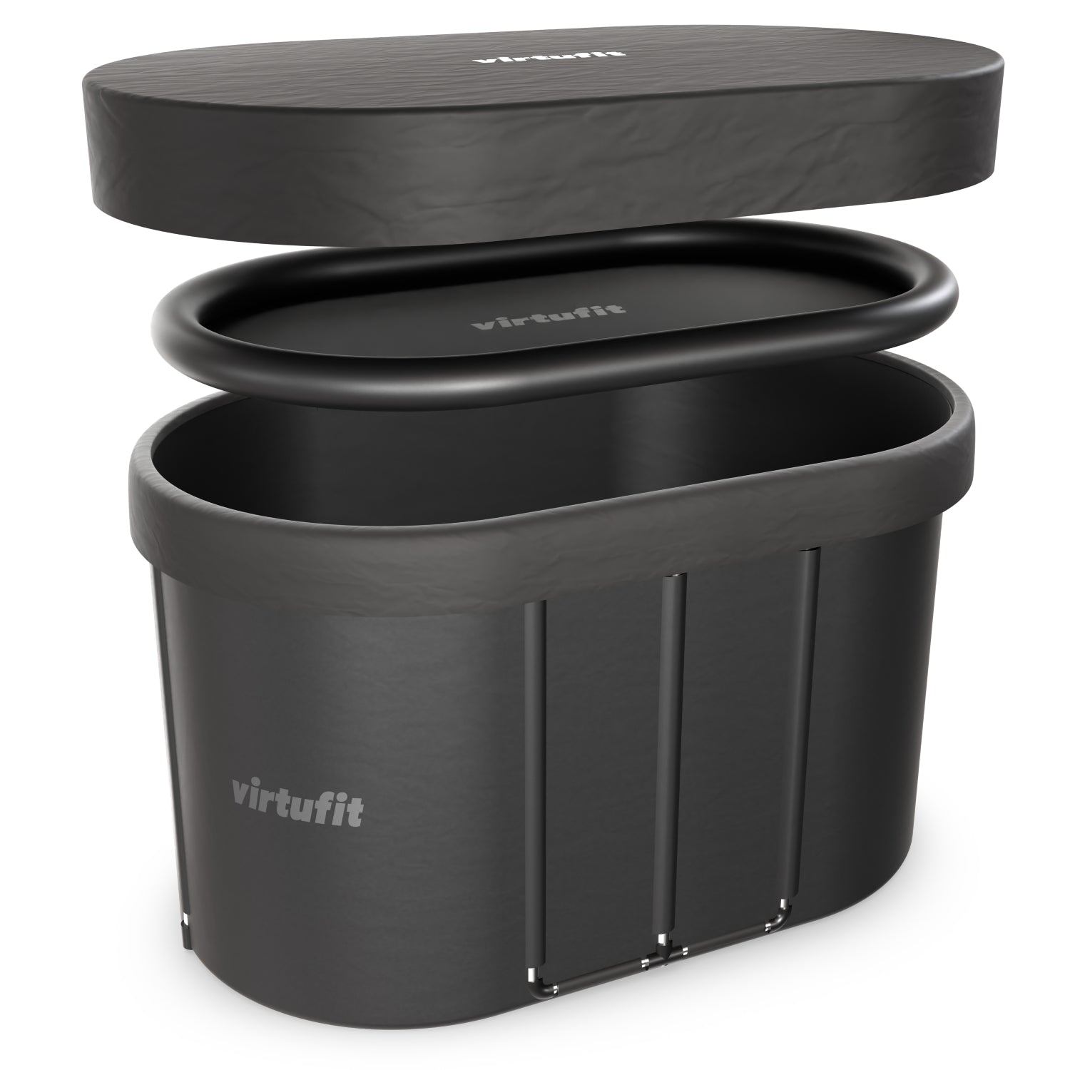 The VirtuFit Oval Ice Bath - Anthracite - 500 Litres
