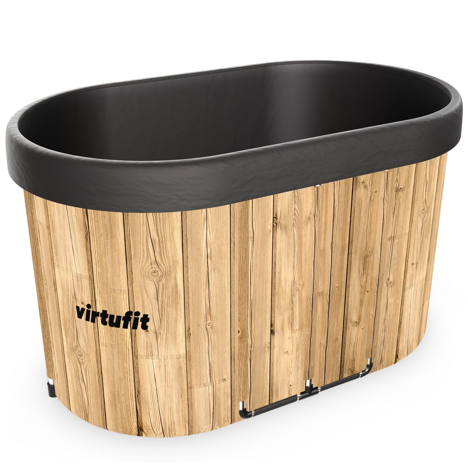 The VirtuFit Oval Ice Bath - Wood Look - 500 Litres