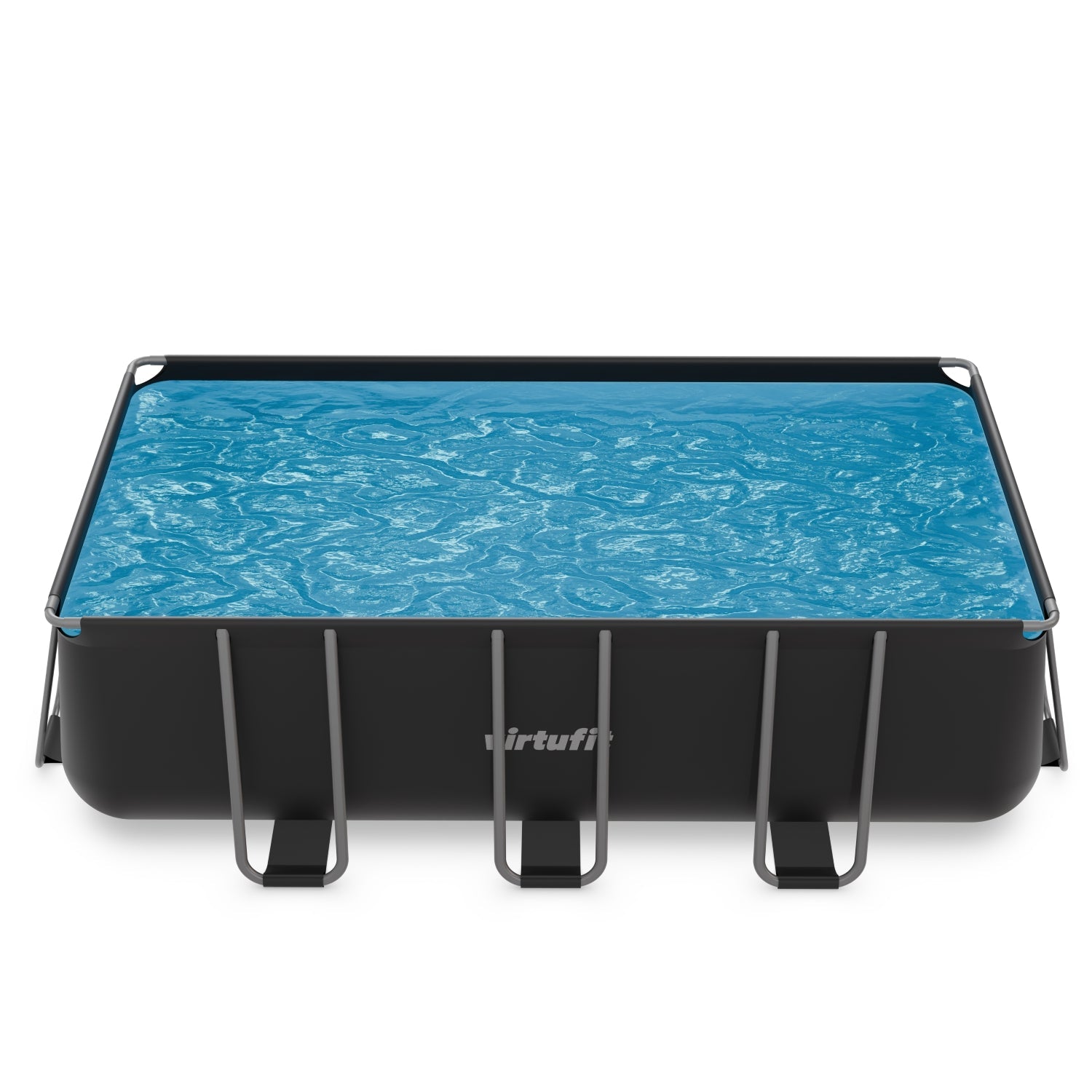 VirtuFit Rectangular Swimming Pool 400 x 200 x 122 cm - Anthracite