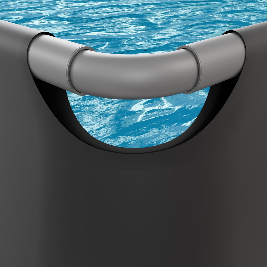 VirtuFit Rectangular Swimming Pool 400 x 200 x 122 cm - Anthracite
