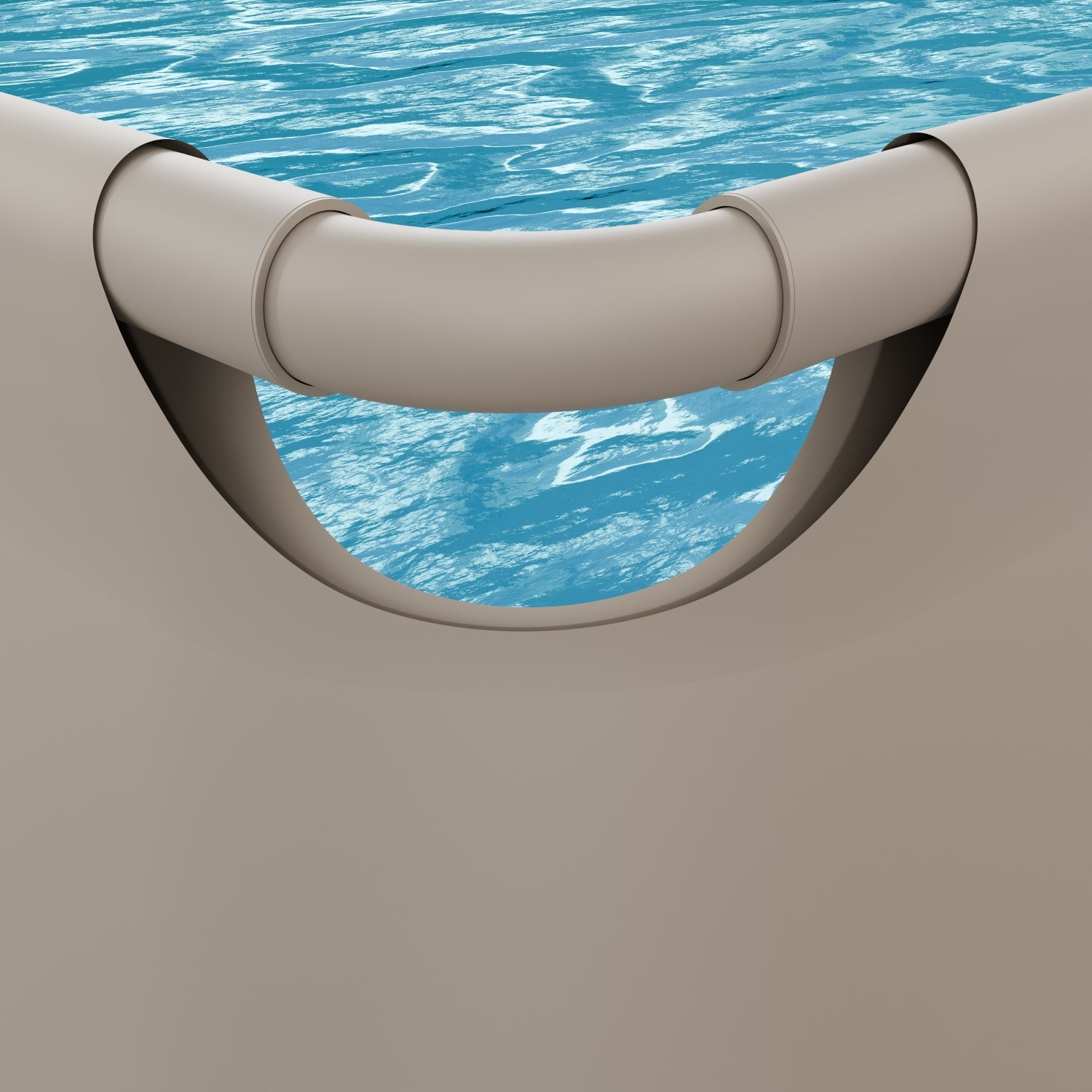 VirtuFit Rectangular Swimming Pool 400 x 200 x 122 cm - Beige