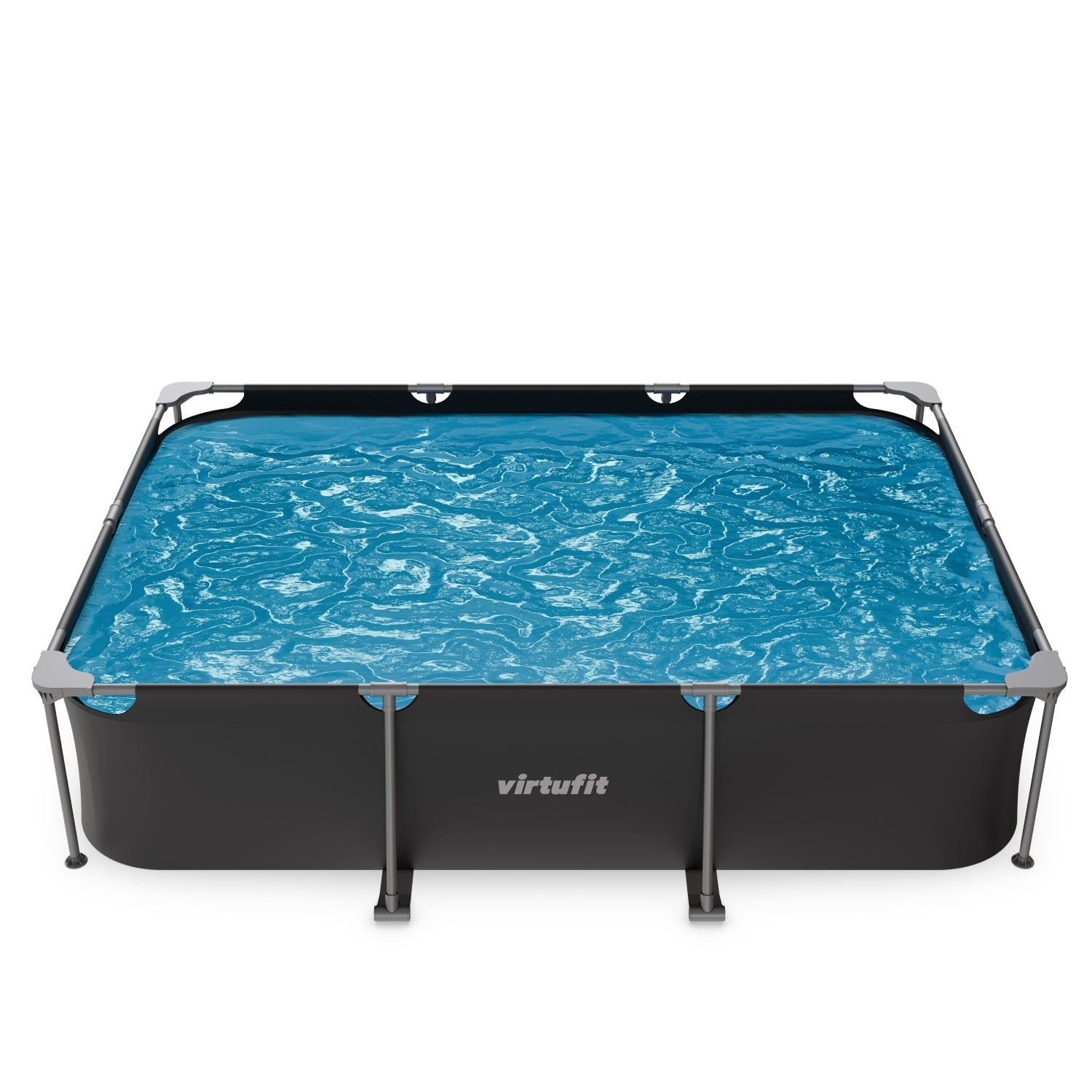 VirtuFit Rectangular Swimming Pool - Anthracite - 300 x 210 x 66 cm