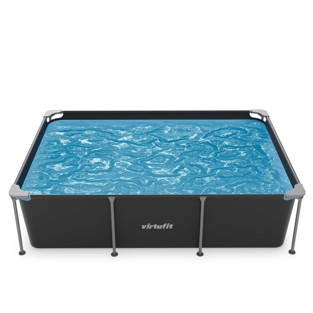 VirtuFit Rectangular Swimming Pool - Anthracite - 260 x 180 x 66 cm