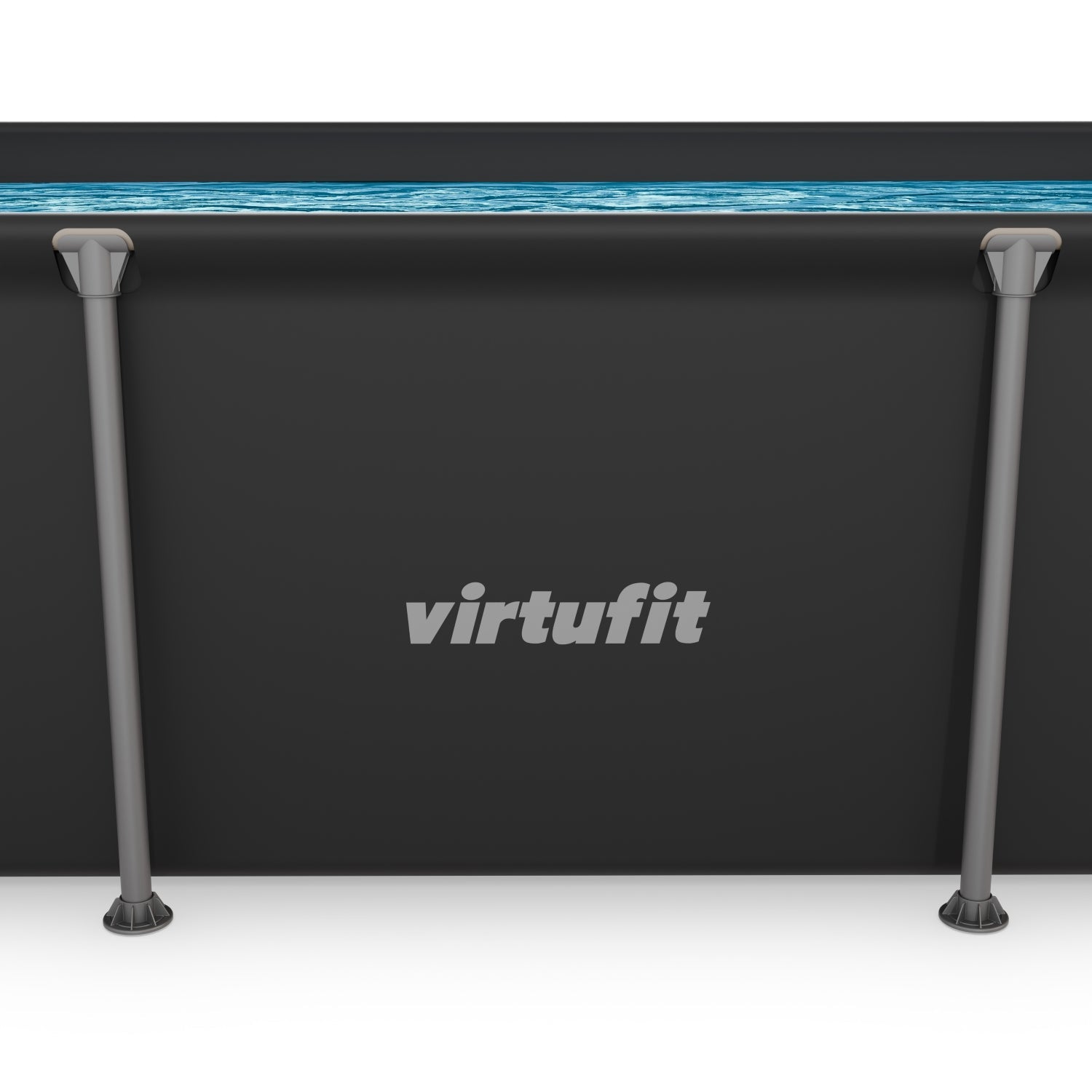 VirtuFit Rectangular Swimming Pool - Anthracite - 260 x 180 x 66 cm