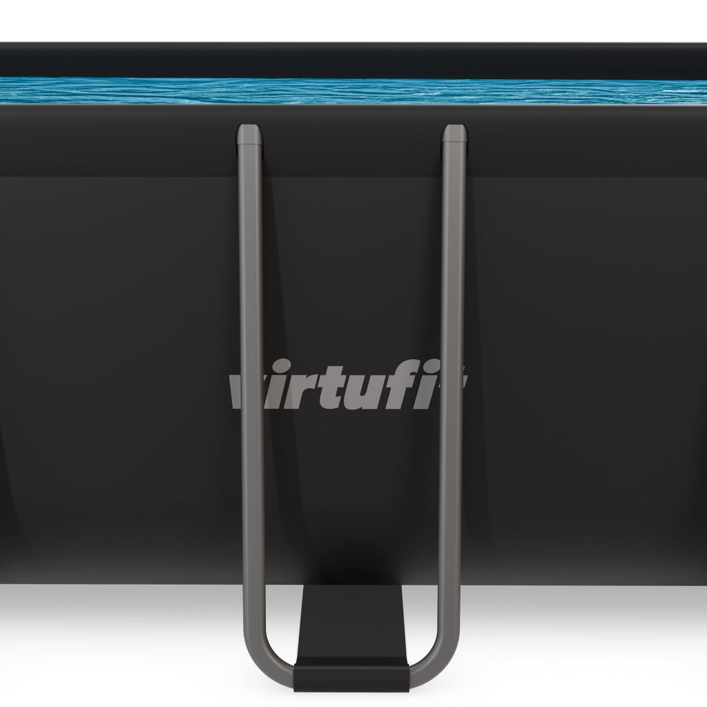 VirtuFit Rectangular Pool 400 x 200 x 122 cm - Anthracite - Including Filter Pump