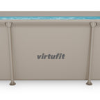 VirtuFit Rectangular Swimming Pool - 260 x 180 x 66 cm - Beige - Including Filter Pump