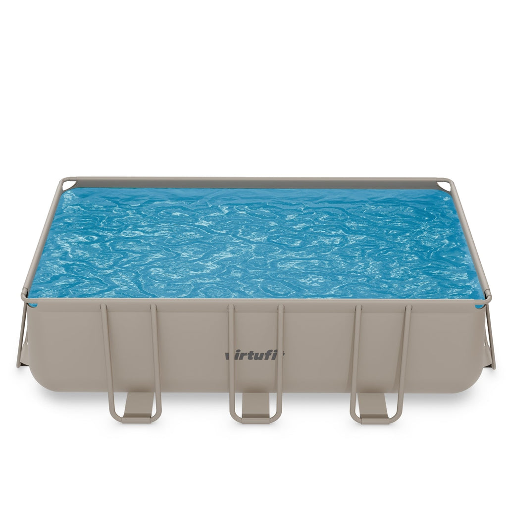 VirtuFit Rectangular Pool 400 x 200 x 122 cm - Beige - Including Filter Pump