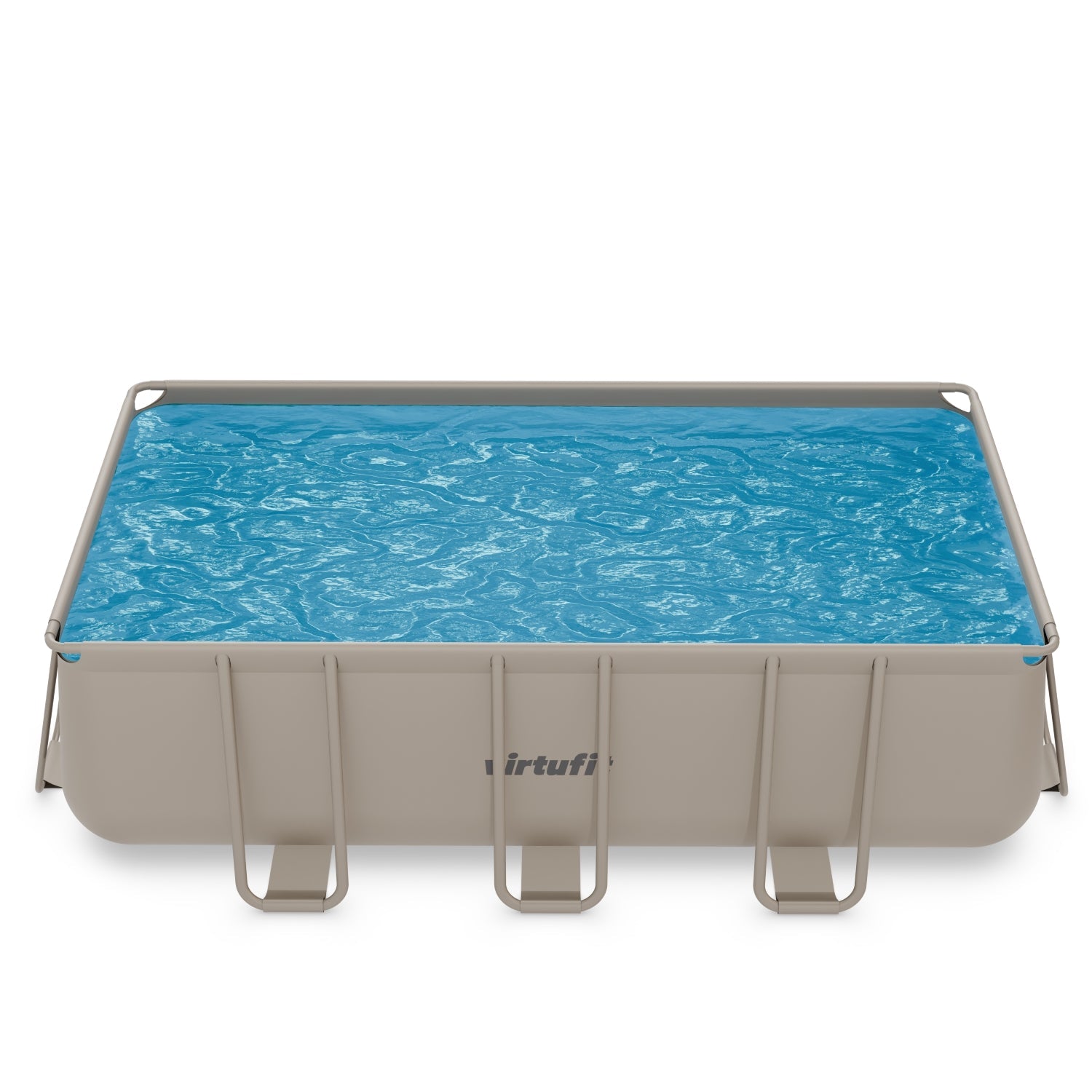 VirtuFit Rectangular Pool 400 x 200 x 122 cm - Beige - Including Filter Pump