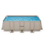 VirtuFit Rectangular Pool 400 x 200 x 122 cm - Beige - Including Filter Pump