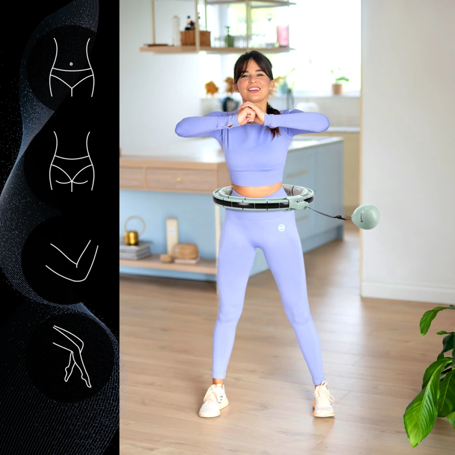 HMS Set Hula Hoop - Green + Slimming Waist Belt
