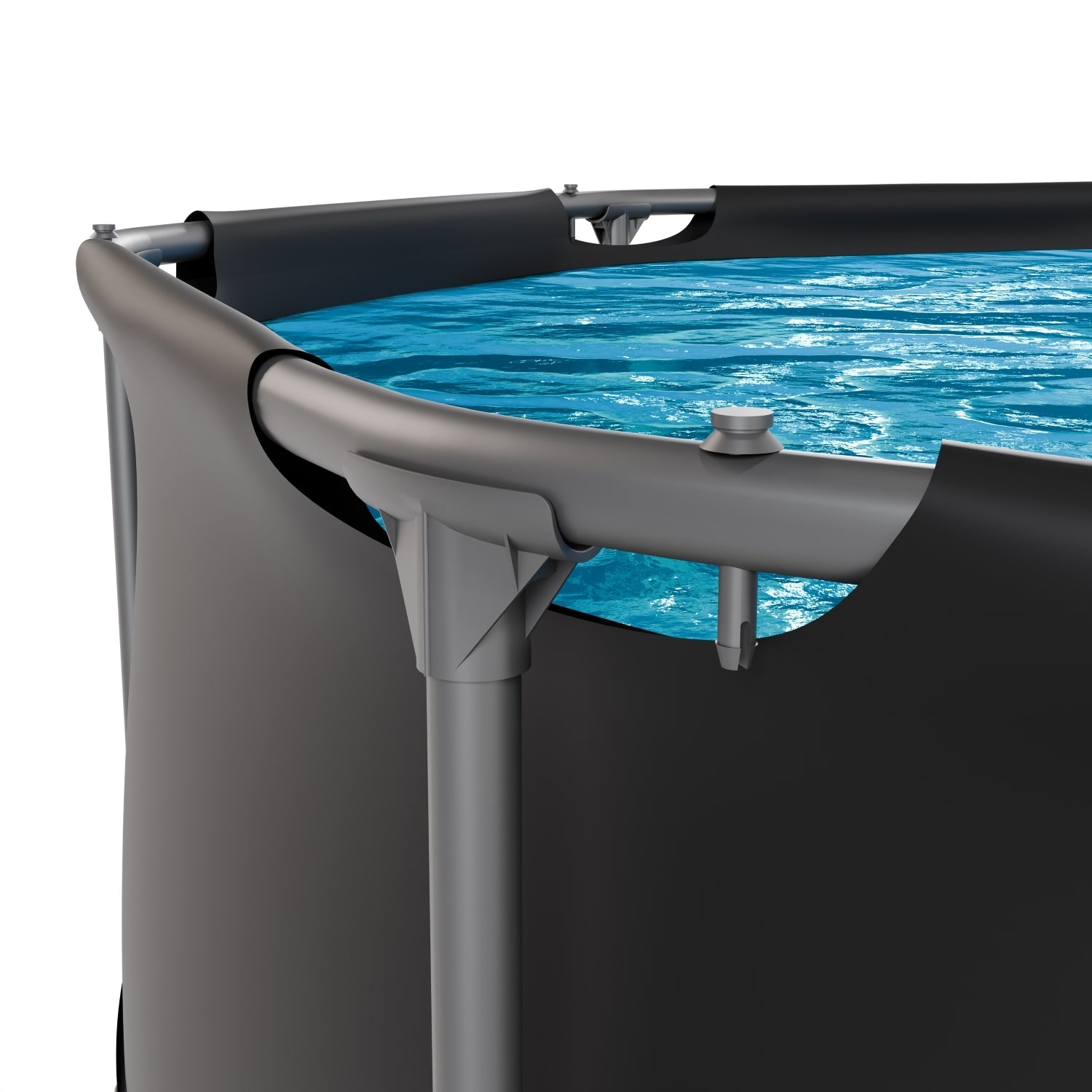 VirtuFit Rond Zwembad - Ø244 x 76 cm - Antraciet