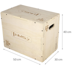 HMS Fitness Plyobox Wood - 50 x 40 x 30 cm