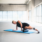 HMS Fitness Mat - Blue/Black - 15 mm