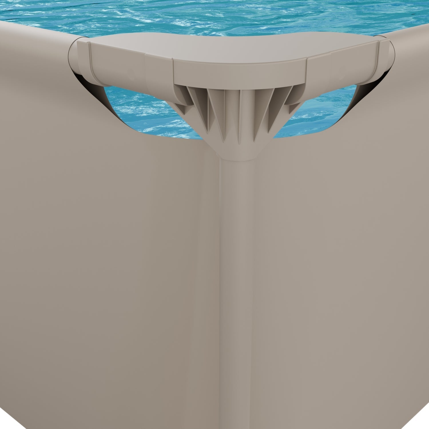 VirtuFit Rectangular Swimming Pool - Beige - 260 x 180 x 66 cm